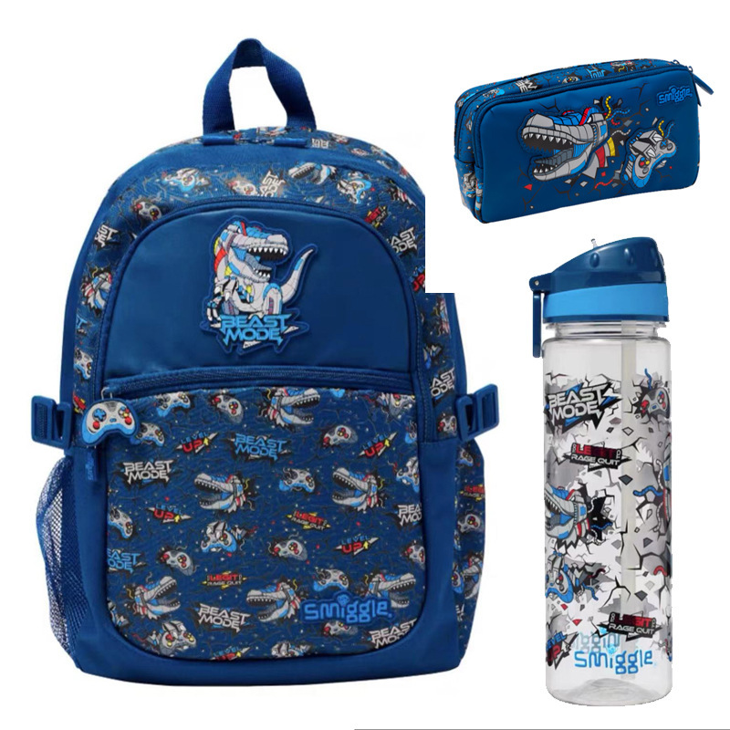 Australian smilgle large backpack, primary and secondary school student card, backpack, children's dinosaur backpack, outdoor leisure