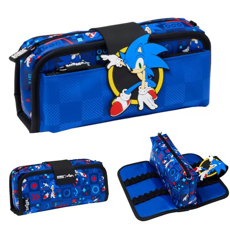 Australian Smiggle children's backpack Sonic large cartoon backpack backpack for men and women with large capacity Australian Smiggle children's backpack Sonic large cartoon backpack backpack for men and women with large capacity