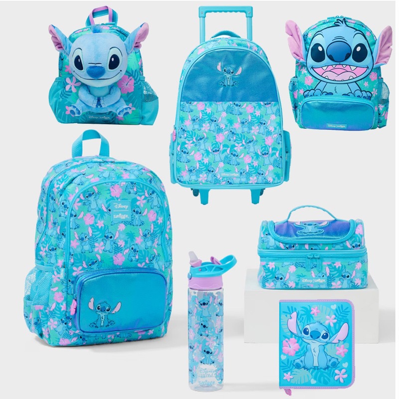 Australian Smiggle children's backpack cartoon image large Stitch backpack large capacity backpack for men and women