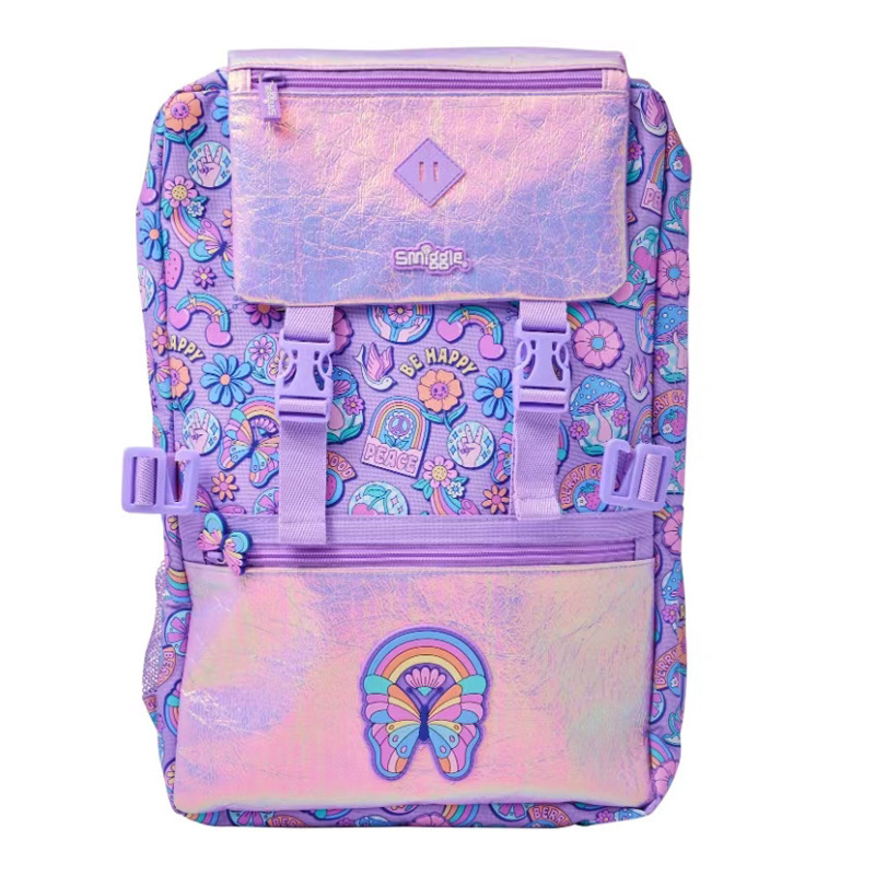 Australian Smiggle large capacity double button mailman backpack for primary and secondary school students, children's backpacks, large capacity backpack Australian Smiggle large capacity double button mailman backpack for primary and secondary school students, children's backpacks, large capacity backpack