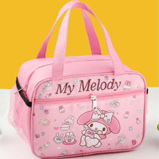 New Cartoon Kuromi Little White Dog Insulated Bag for Primary School Students with Large Capacity Side Pocket Handheld Lunch Box Bag Bento Bag New Cartoon Kuromi Little White Dog Insulated Bag for Primary School Students with Large Capacity Side Pocket Handheld Lunch Box Bag Bento Bag