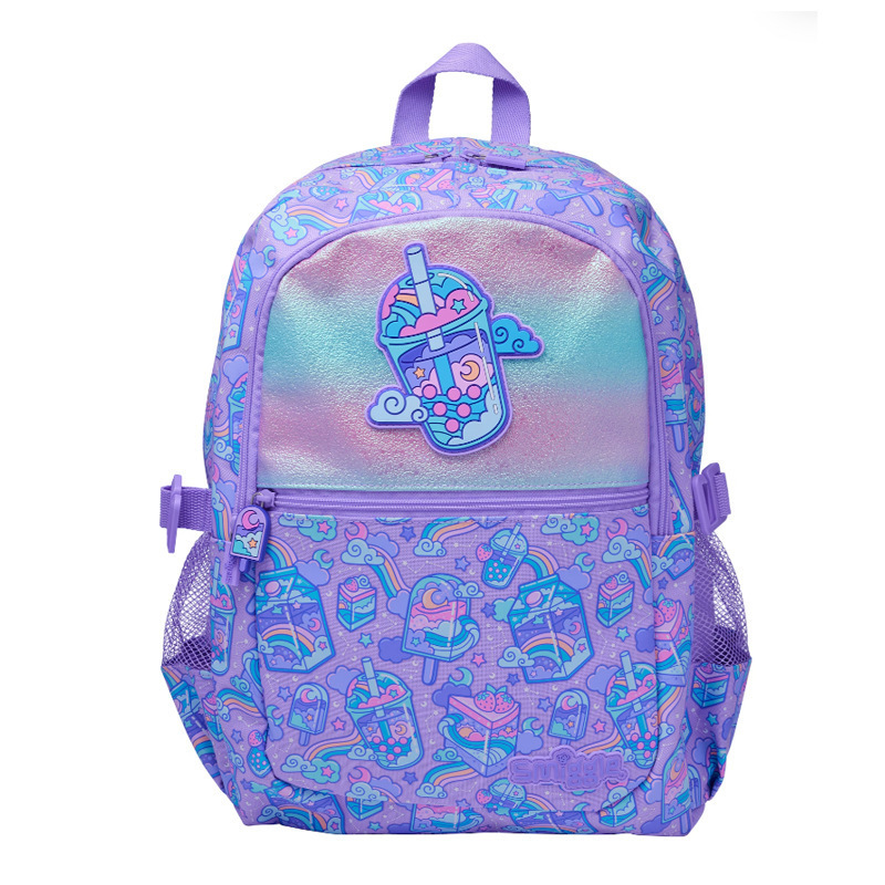 Australian smilgle backpack, pearl milk tea, large capacity backpack, student backpack, trendy for primary and secondary school students Australian smilgle backpack, pearl milk tea, large capacity backpack, student backpack, trendy for primary and secondary school students