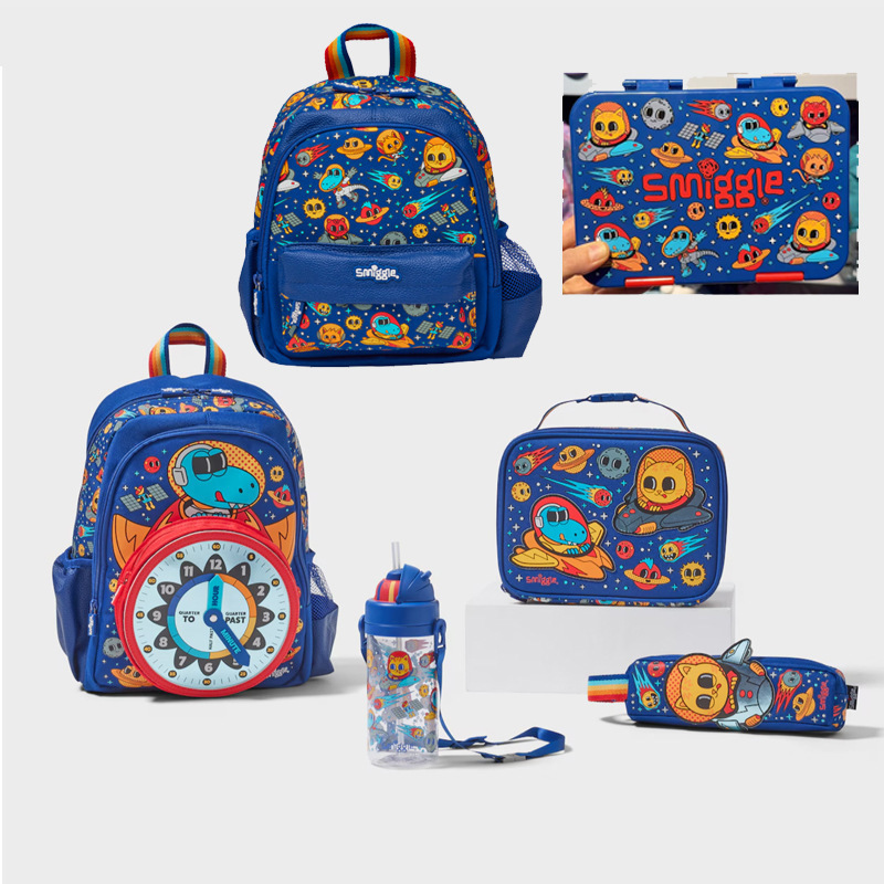 Australian Smiggle backpack for elementary school students, boys and girls, large capacity, lightweight backpack for both shoulders