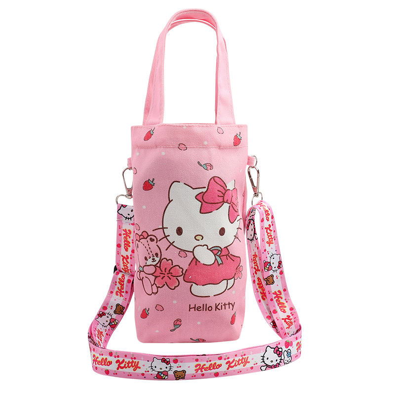 New Cute Cartoon Canvas Water Cup Bag for Boys and Girls, Can be Crossed, Strap, Insulated Cup Cover Bag, Portable Storage New Cute Cartoon Canvas Water Cup Bag for Boys and Girls, Can be Crossed, Strap, Insulated Cup Cover Bag, Portable Storage