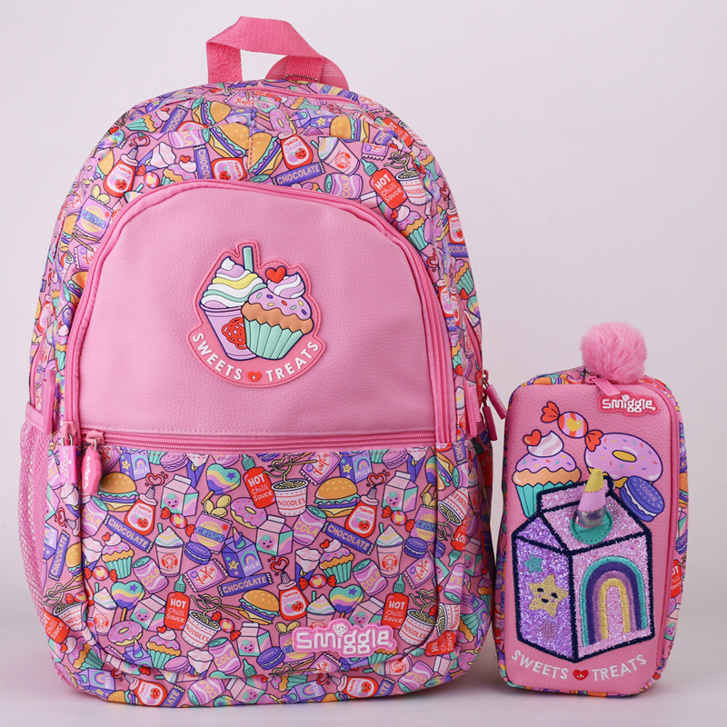 Australian SMGIGLE backpack, children's large capacity backpack, student outdoor leisure bag, cartoon backpack