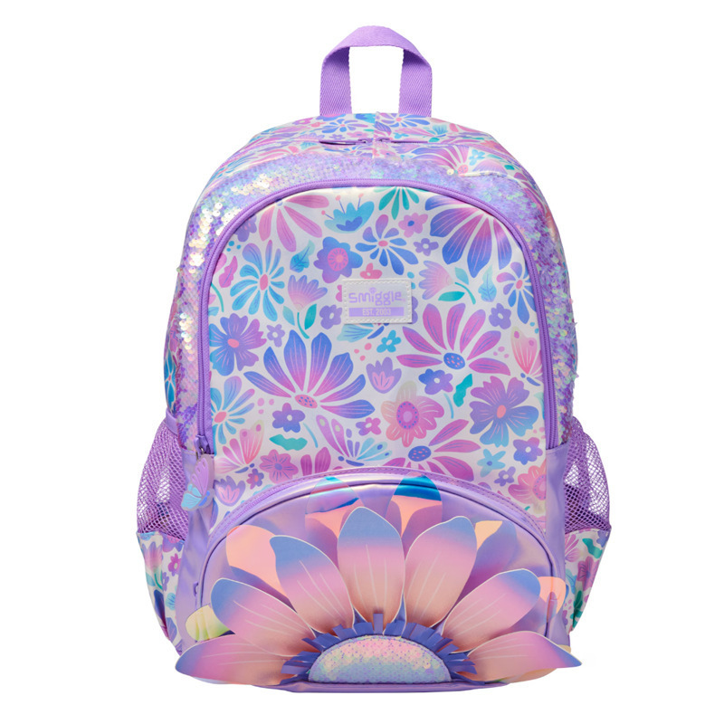 Australian smilgle backpack petal primary and secondary school children's backpack cartoon large capacity backpack meal bag trend Australian smilgle backpack petal primary and secondary school children's backpack cartoon large capacity backpack meal bag trend