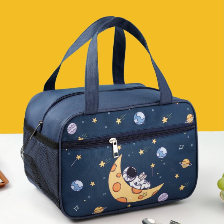 New Cartoon Kuromi Little White Dog Insulated Bag for Primary School Students with Large Capacity Side Pocket Handheld Lunch Box Bag Bento Bag New Cartoon Kuromi Little White Dog Insulated Bag for Primary School Students with Large Capacity Side Pocket Handheld Lunch Box Bag Bento Bag