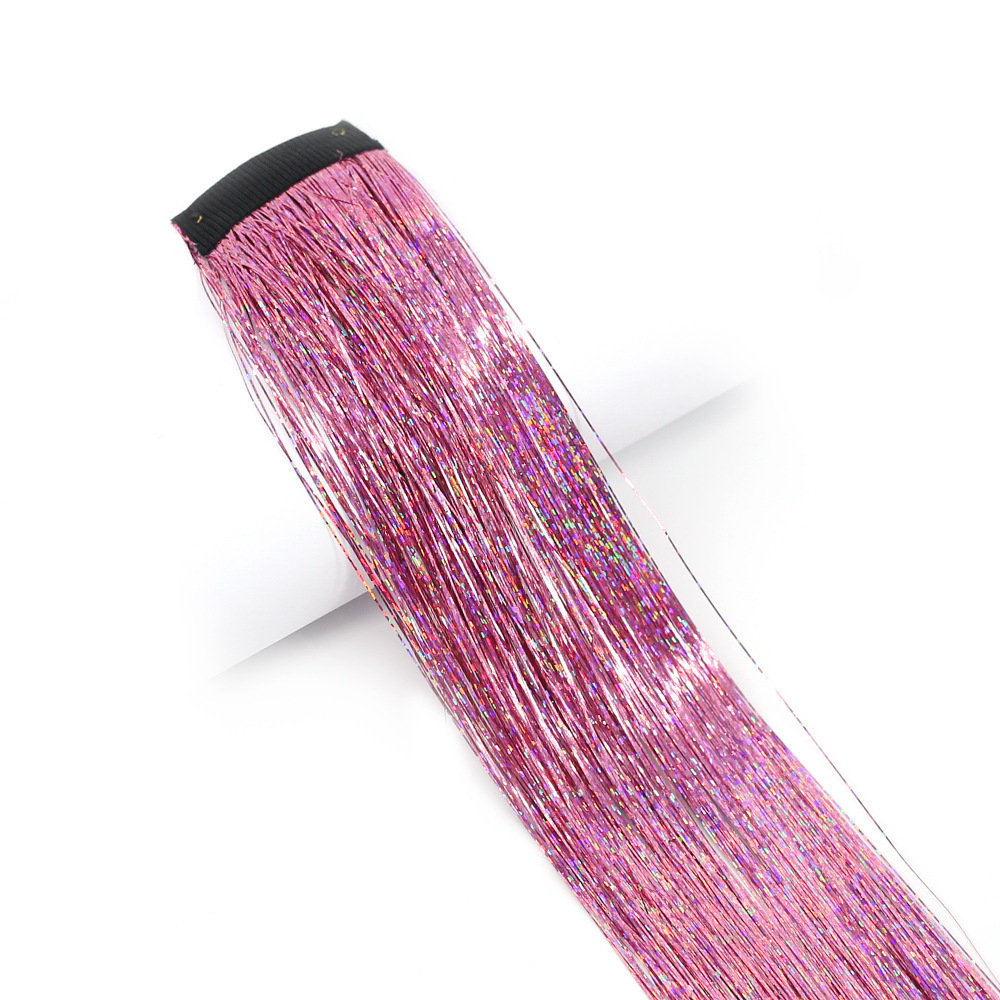 Cross border foreign trade colorful laser hair clip, straight hair clip, gold wire, rainbow bright silk, laser wire Cross border foreign trade colorful laser hair clip, straight hair clip, gold wire, rainbow bright silk, laser wire
