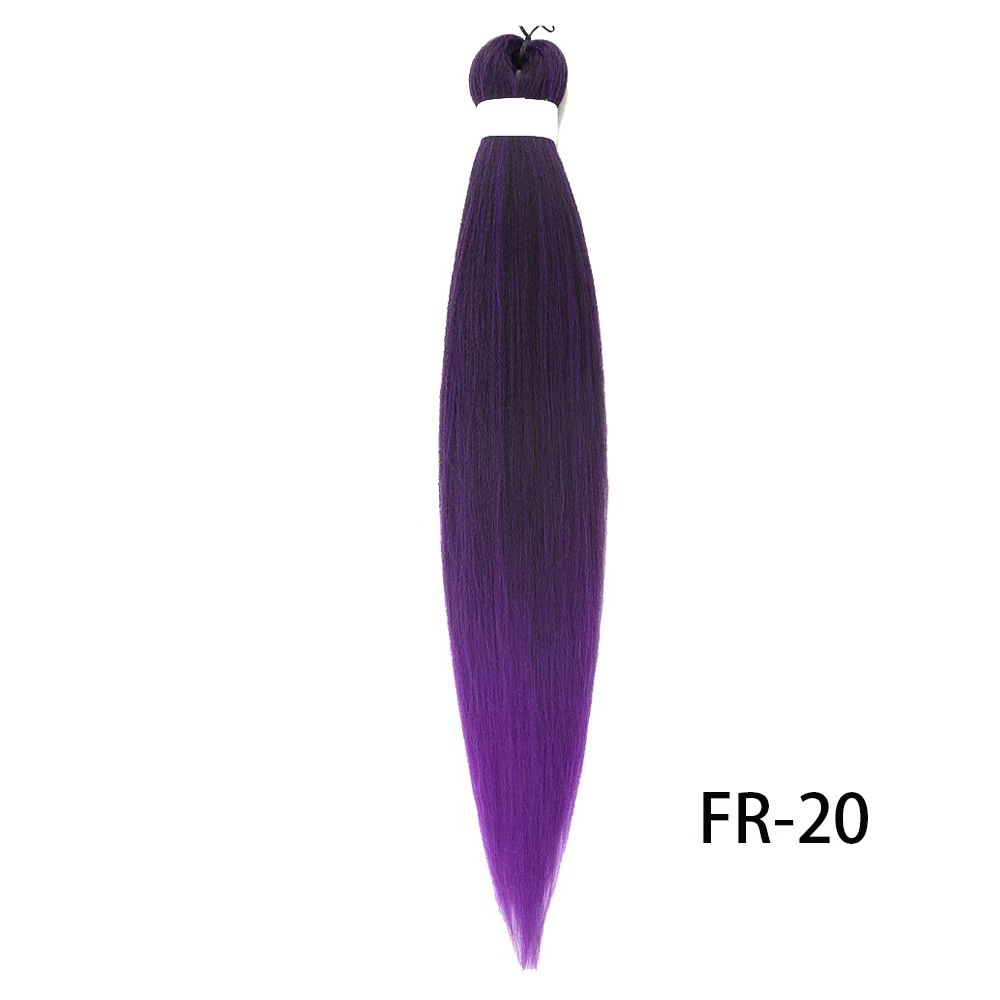 European and American low-temperature long straight hair EZ large braid styling wig 26 inches 90g BRAID synthetic fiber and stretch European and American low-temperature long straight hair EZ large braid styling wig 26 inches 90g BRAID synthetic fiber and stretch