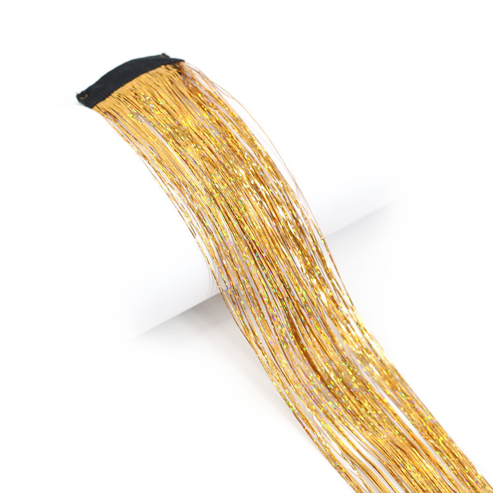 Cross border foreign trade colorful laser hair clip, straight hair clip, gold wire, rainbow bright silk, laser wire Cross border foreign trade colorful laser hair clip, straight hair clip, gold wire, rainbow bright silk, laser wire