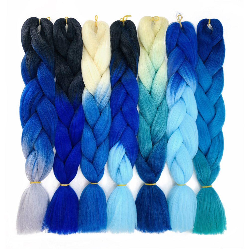 Foreign trade African large braid wig color dirty braid gradient synthetic hair hip-hop dirty braid braided hair spot wholesale Foreign trade African large braid wig color dirty braid gradient synthetic hair hip-hop dirty braid braided hair spot wholesale