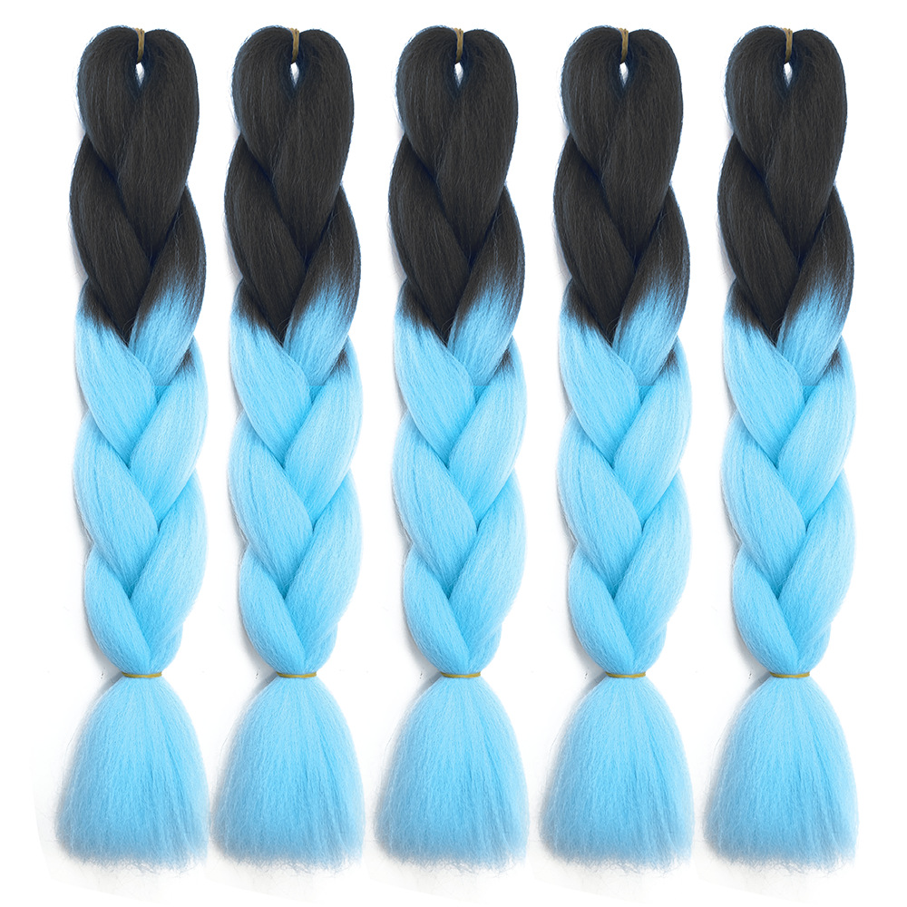 Foreign trade African large braid wig color dirty braid gradient synthetic hair hip-hop dirty braid braided hair spot wholesale Foreign trade African large braid wig color dirty braid gradient synthetic hair hip-hop dirty braid braided hair spot wholesale