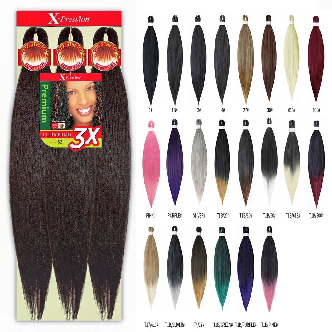 3X pre stitch braided hair for foreign trade, African style, dirty braid and stretch crochet hair, 26 inches