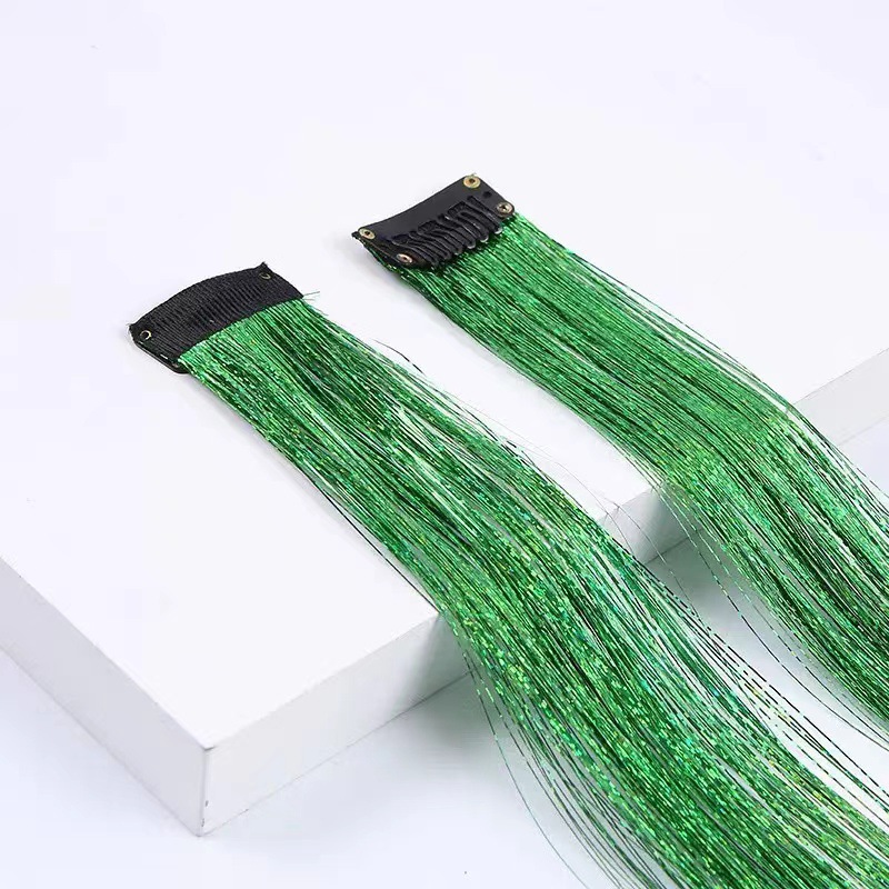 Cross border foreign trade colorful laser hair clip, straight hair clip, gold wire, rainbow bright silk, laser wire Cross border foreign trade colorful laser hair clip, straight hair clip, gold wire, rainbow bright silk, laser wire