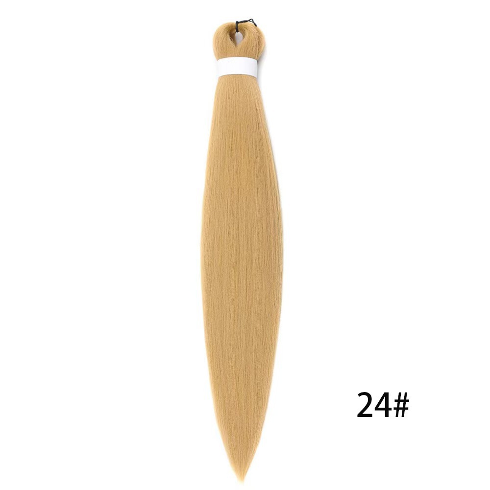 European and American low-temperature long straight hair EZ large braid styling wig 26 inches 90g BRAID synthetic fiber and stretch European and American low-temperature long straight hair EZ large braid styling wig 26 inches 90g BRAID synthetic fiber and stretch