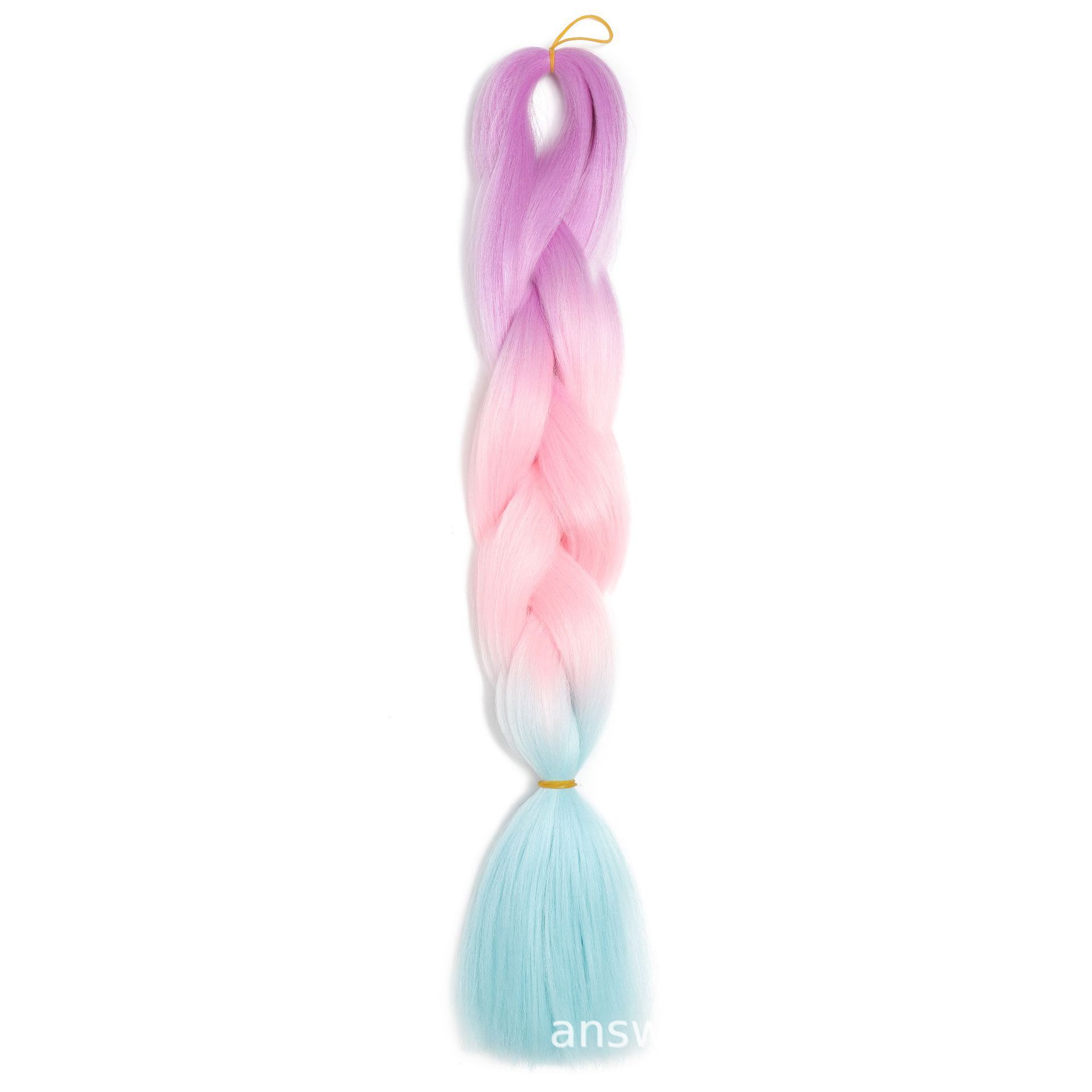 Luminous braids, ponytails, hair extensions, colored luminous braids, synthetic wigs, fluorescent ponytails, and large braids Luminous braids, ponytails, hair extensions, colored luminous braids, synthetic wigs, fluorescent ponytails, and large braids