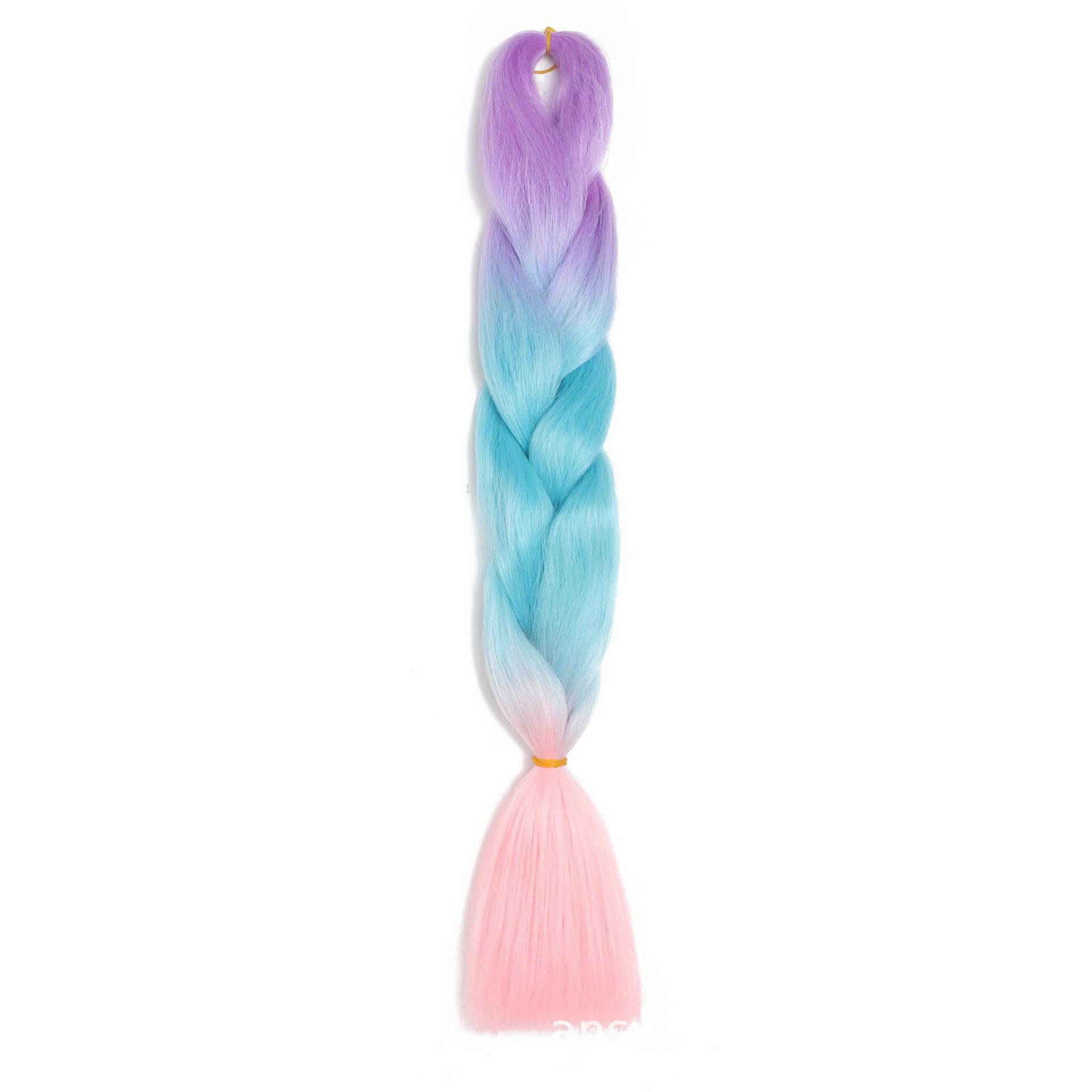 Luminous braids, ponytails, hair extensions, colored luminous braids, synthetic wigs, fluorescent ponytails, and large braids Luminous braids, ponytails, hair extensions, colored luminous braids, synthetic wigs, fluorescent ponytails, and large braids