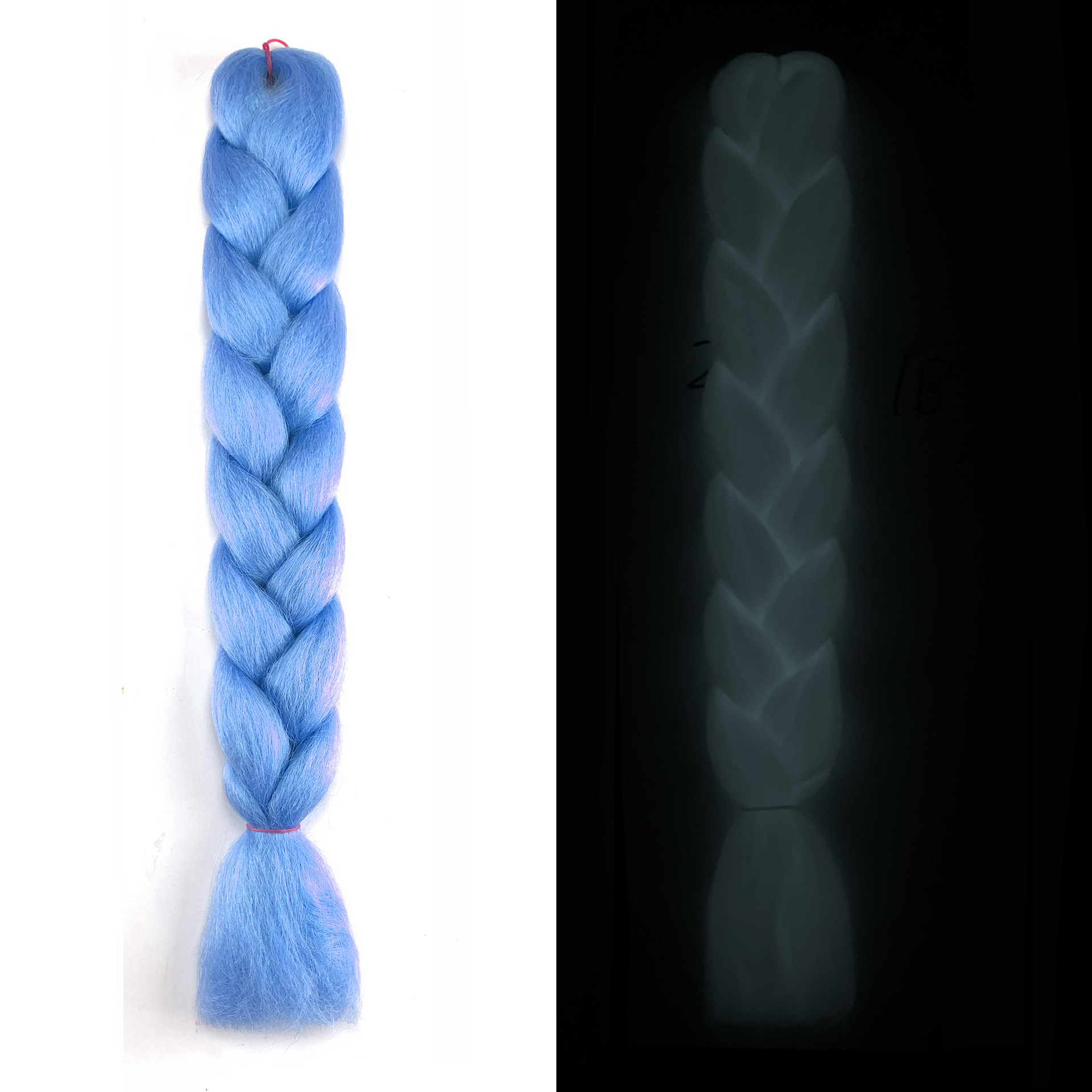 Luminous braids, ponytails, hair extensions, colored luminous braids, synthetic wigs, fluorescent ponytails, and large braids Luminous braids, ponytails, hair extensions, colored luminous braids, synthetic wigs, fluorescent ponytails, and large braids