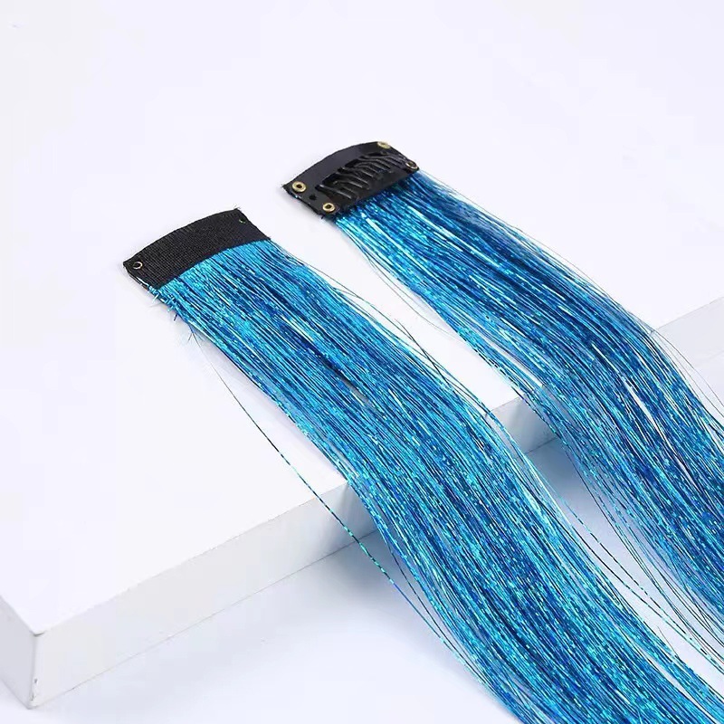 Cross border foreign trade colorful laser hair clip, straight hair clip, gold wire, rainbow bright silk, laser wire Cross border foreign trade colorful laser hair clip, straight hair clip, gold wire, rainbow bright silk, laser wire