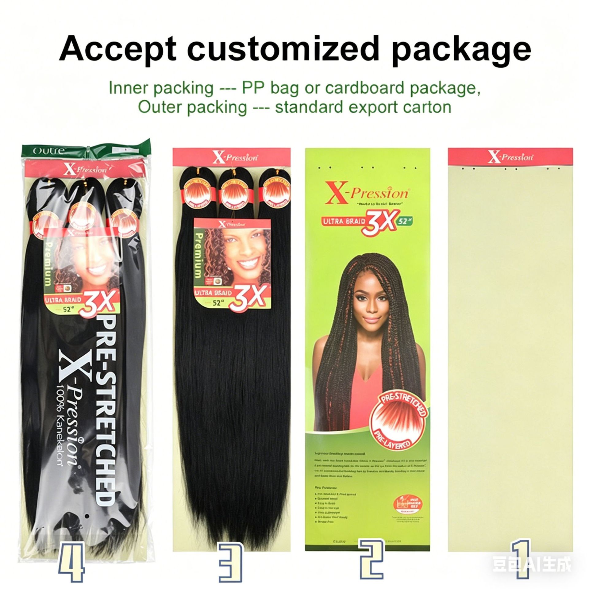 3X pre stitch braided hair for foreign trade, African style, dirty braid and stretch crochet hair, 26 inches 3X pre stitch braided hair for foreign trade, African style, dirty braid and stretch crochet hair, 26 inches
