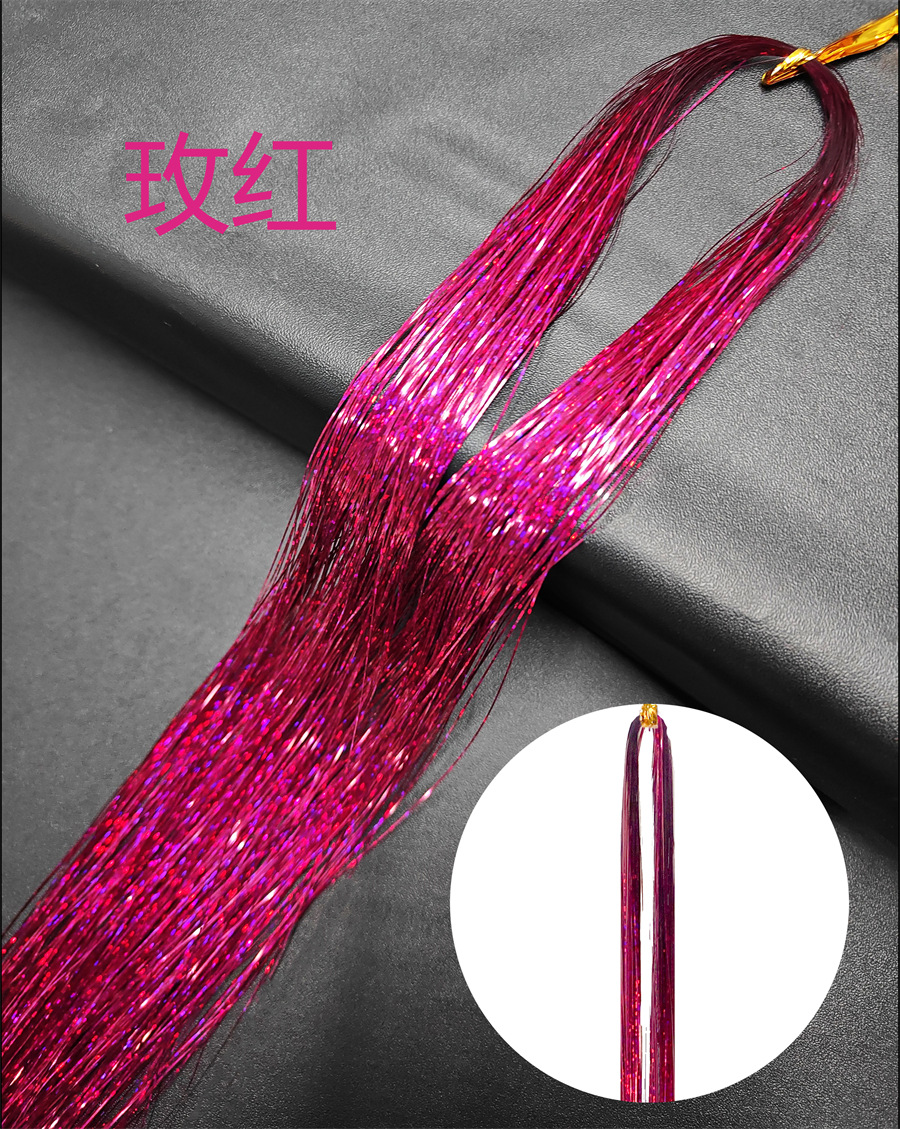 Source factory Tinselhair laser wire shiny metal wire seamless hair extensions Amazon wig extensions batch Source factory Tinselhair laser wire shiny metal wire seamless hair extensions Amazon wig extensions batch