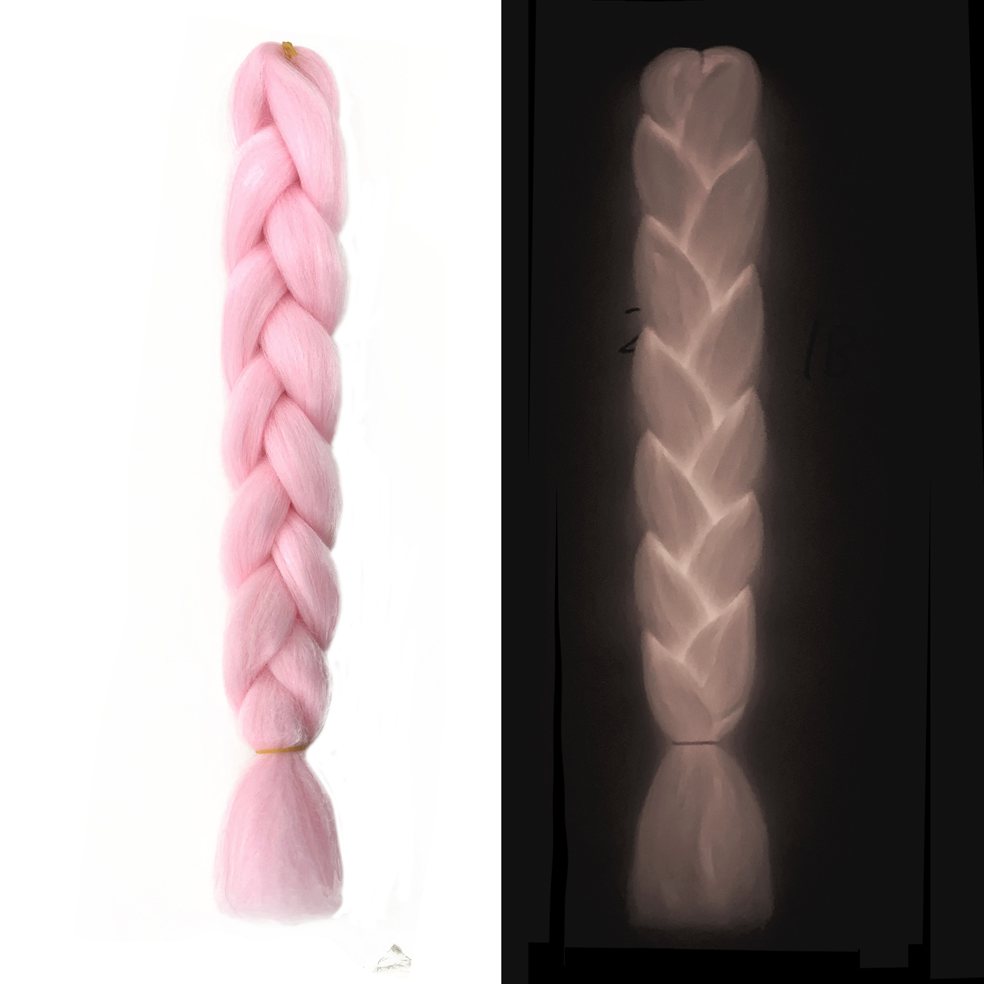 Luminous braids, ponytails, hair extensions, colored luminous braids, synthetic wigs, fluorescent ponytails, and large braids Luminous braids, ponytails, hair extensions, colored luminous braids, synthetic wigs, fluorescent ponytails, and large braids