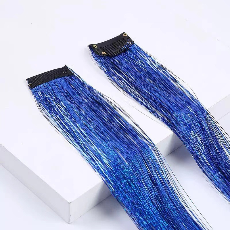 Cross border foreign trade colorful laser hair clip, straight hair clip, gold wire, rainbow bright silk, laser wire Cross border foreign trade colorful laser hair clip, straight hair clip, gold wire, rainbow bright silk, laser wire