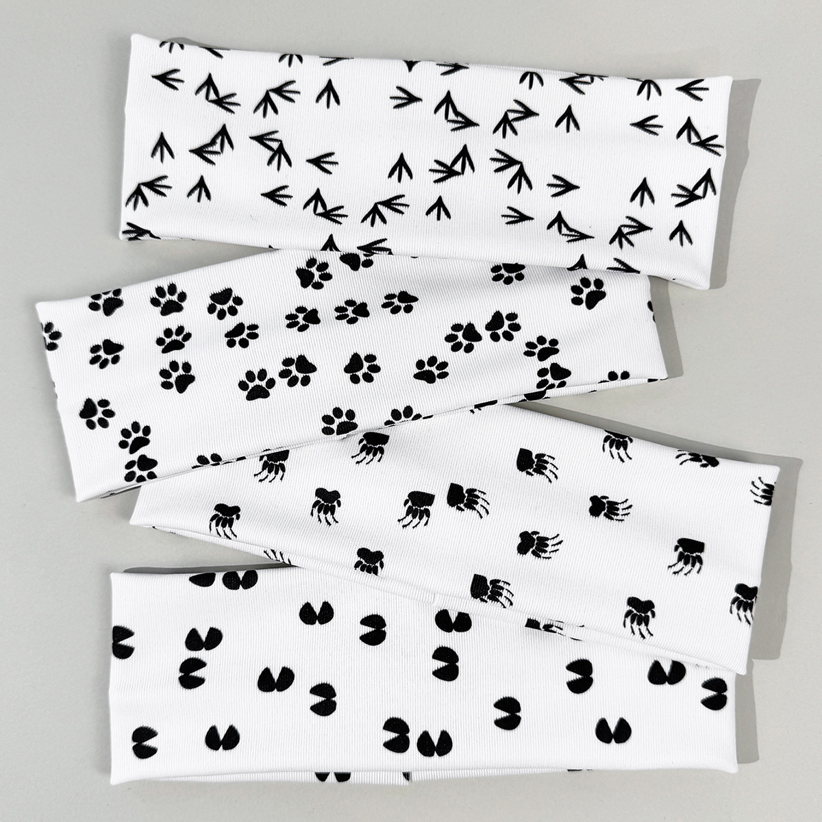 Cross border Amazon new printed elastic headband, cute puppy animal paw print, fashionable sports, sweat absorbing headband