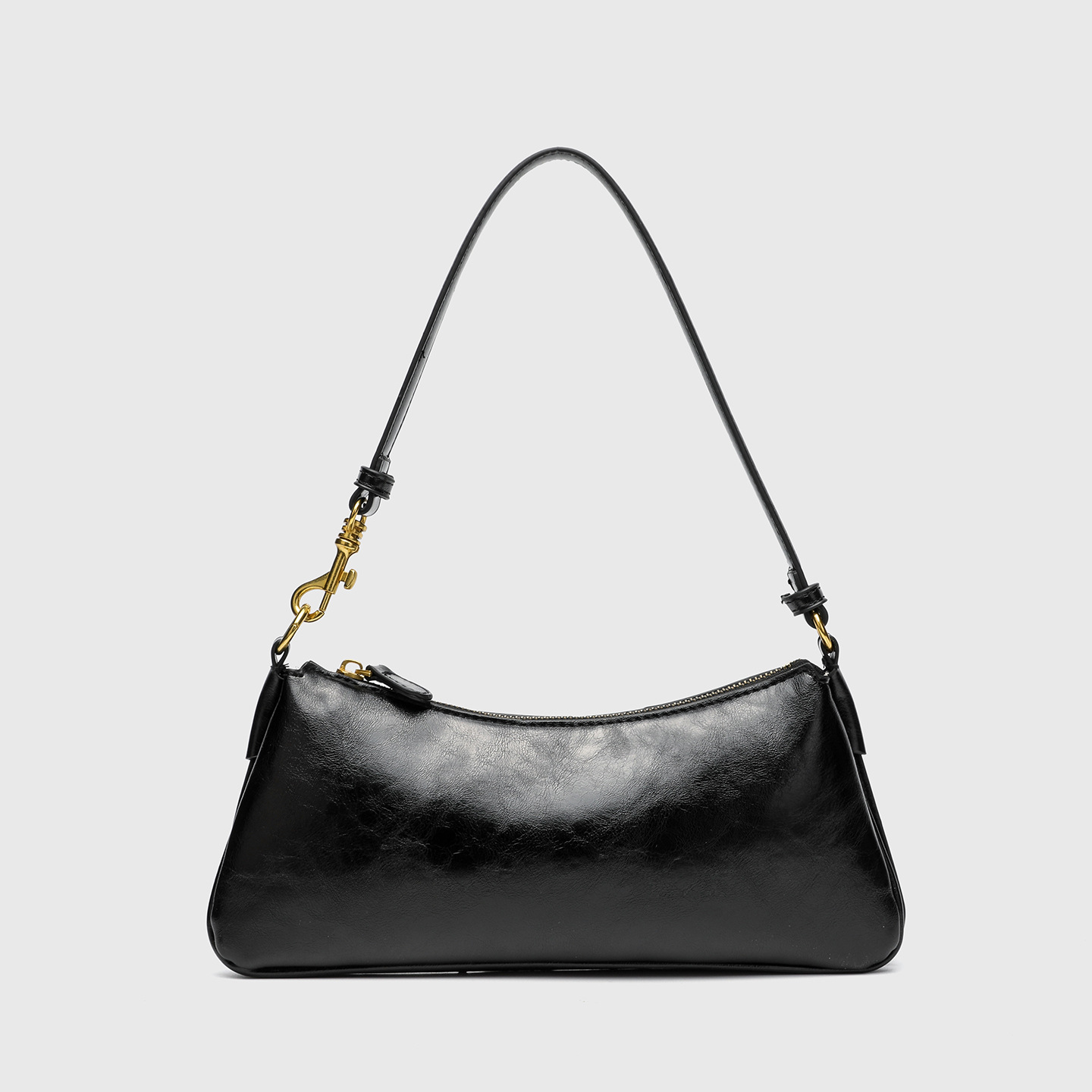 2025 niche retro trend simple and versatile bag, women's chain armpit bag, casual style solid color shoulder bag