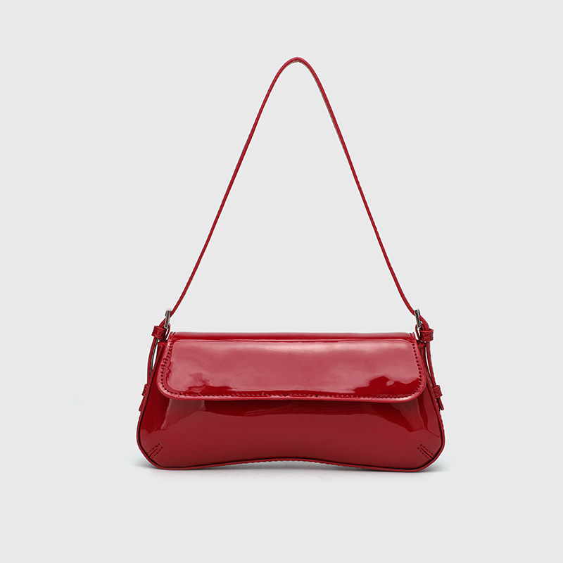 Z Home Cross border Red Stick Underarm Bag 2024 Autumn New Product Fashionable Simple European and American Flip Back Retro Shoulder Bag
