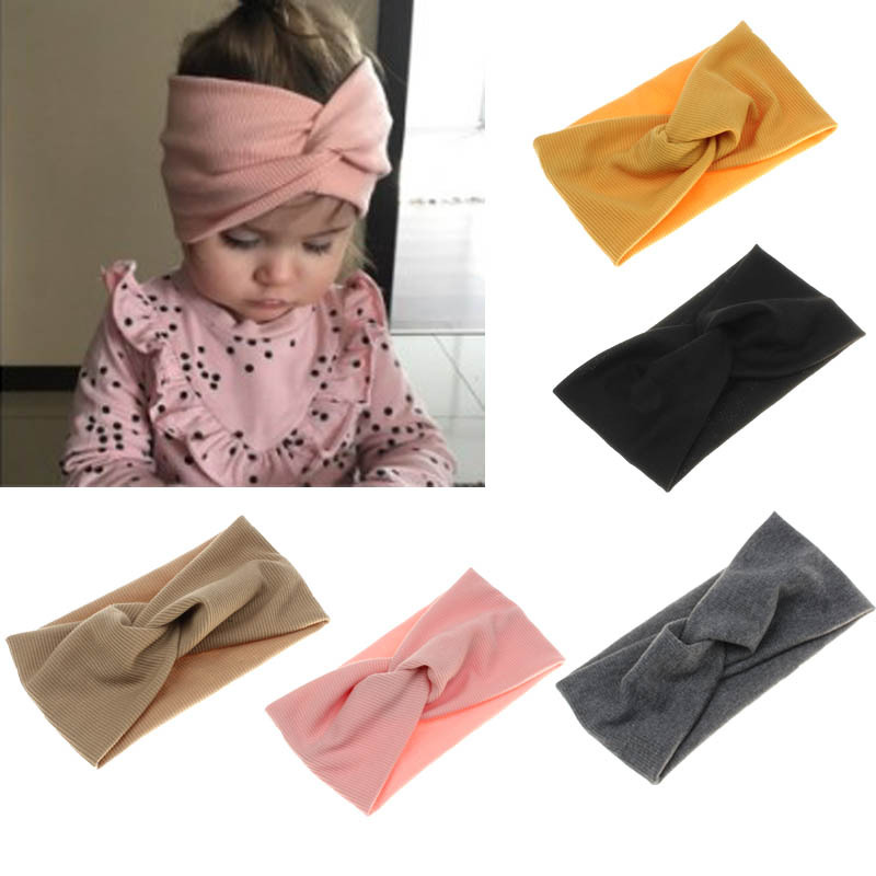 Children's headband, knitted cross wide edge elastic headband, fashionable and simple parent-child headband, baby headpiece, baby headband