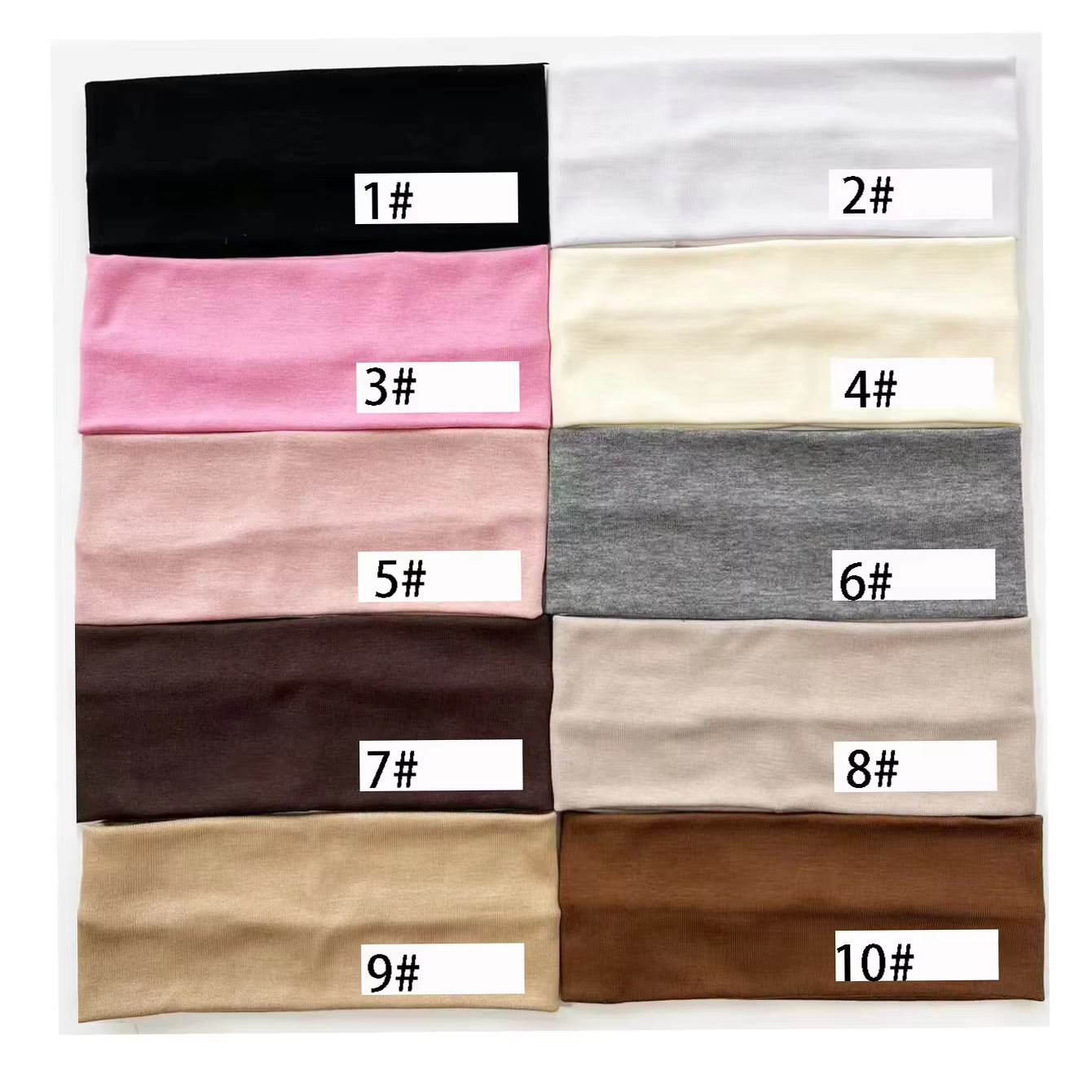 8cm Korean style girls' solid color knitted headband, versatile yoga exercise sweatband, threaded cotton face wash headband, headband