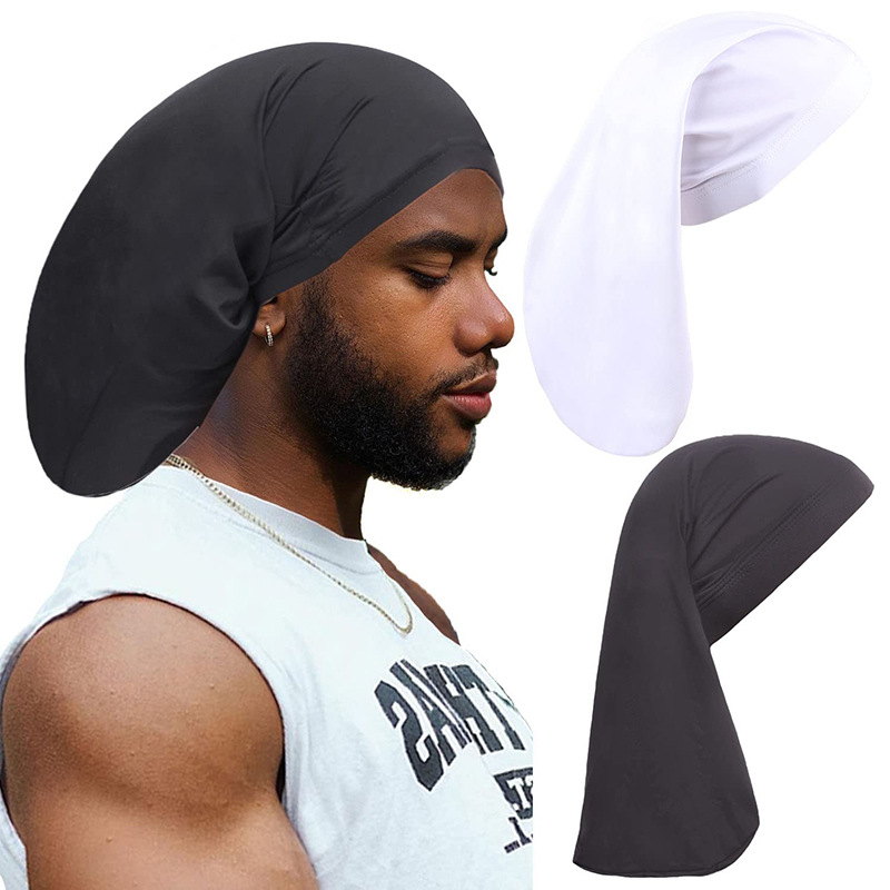 New milk silk elastic long tube sleeping cap hair loss cap long hair cap dreamlock cap JDT-11B