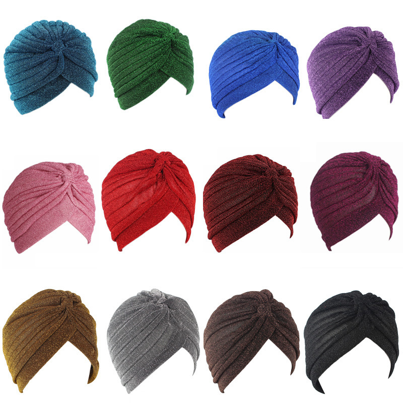Wholesale of new gold shiny polyester sports and leisure hats for men and women, headscarves and hats
