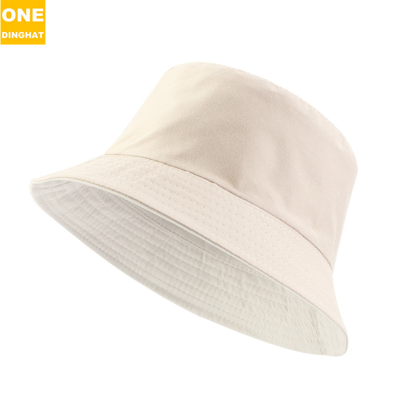 Amazon's new solid color light panel double-sided fisherman hat sunshade hat, sun protection simple foldable basin hat Amazon's new solid color light panel double-sided fisherman hat sunshade hat, sun protection simple foldable basin hat