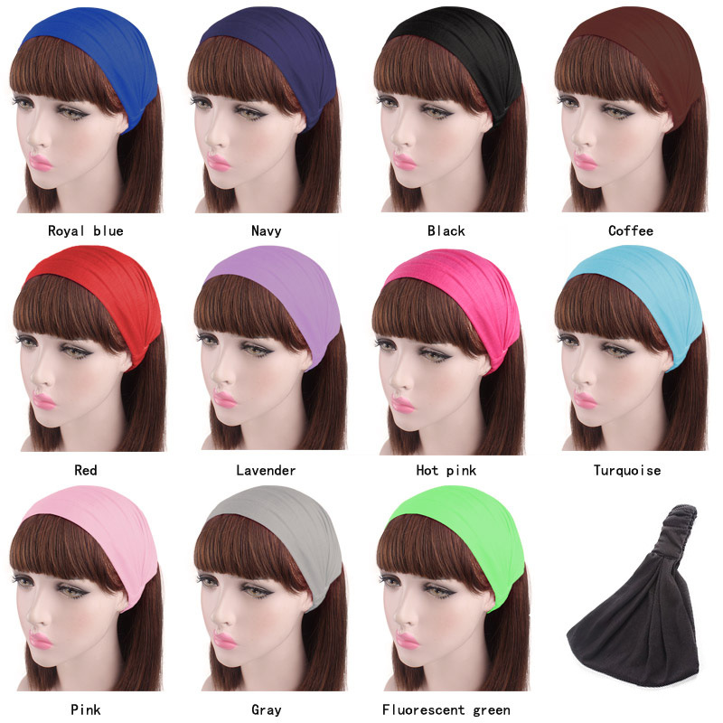 Women's monochrome elastic sports headband, women's headband, wash belt, headscarf, protective headscarf TD-10