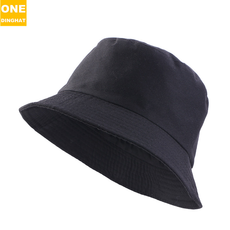 Amazon's new solid color light panel double-sided fisherman hat sunshade hat, sun protection simple foldable basin hat Amazon's new solid color light panel double-sided fisherman hat sunshade hat, sun protection simple foldable basin hat