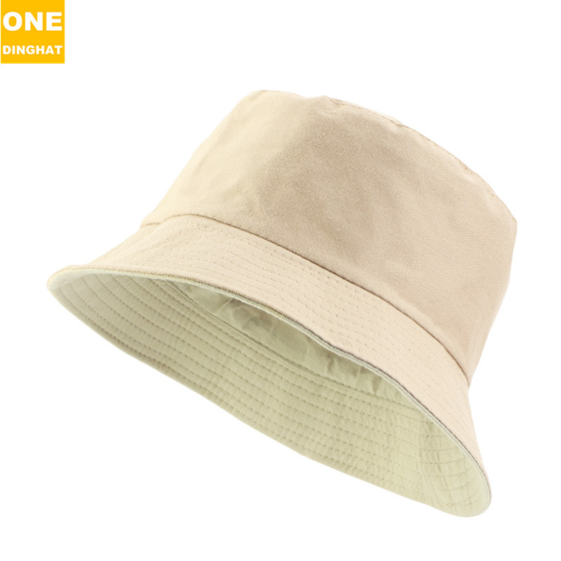 Amazon's new solid color light panel double-sided fisherman hat sunshade hat, sun protection simple foldable basin hat Amazon's new solid color light panel double-sided fisherman hat sunshade hat, sun protection simple foldable basin hat