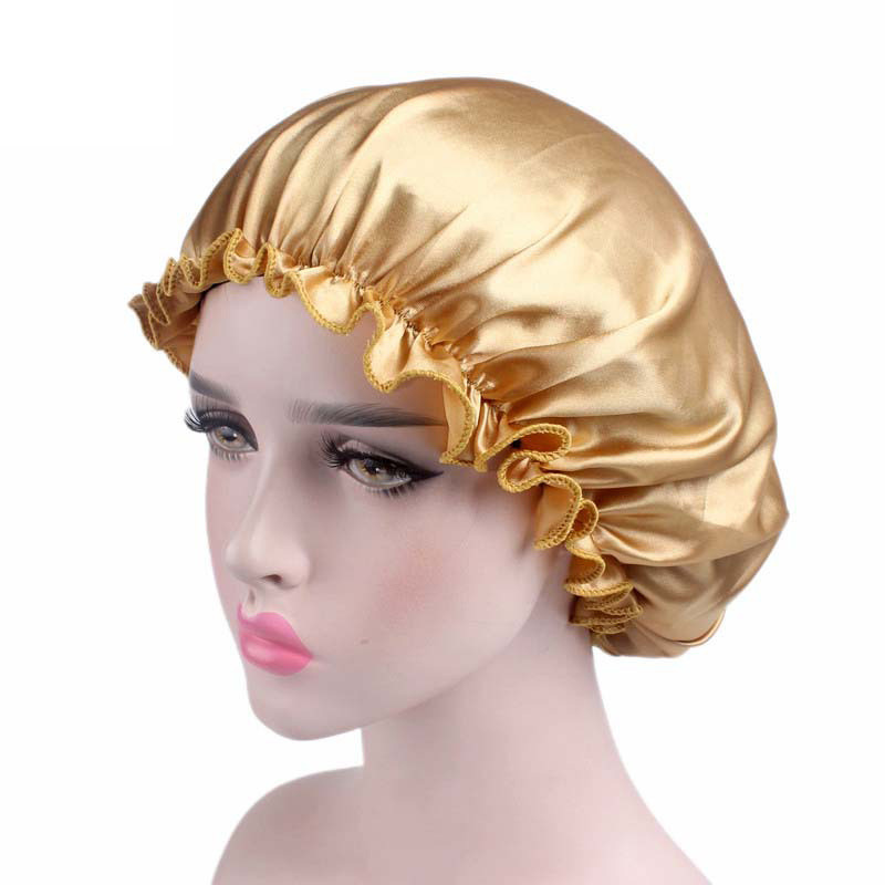 Foreign trade women's polyester lace nightcap, chemotherapy cap, hair care cap TJM-250