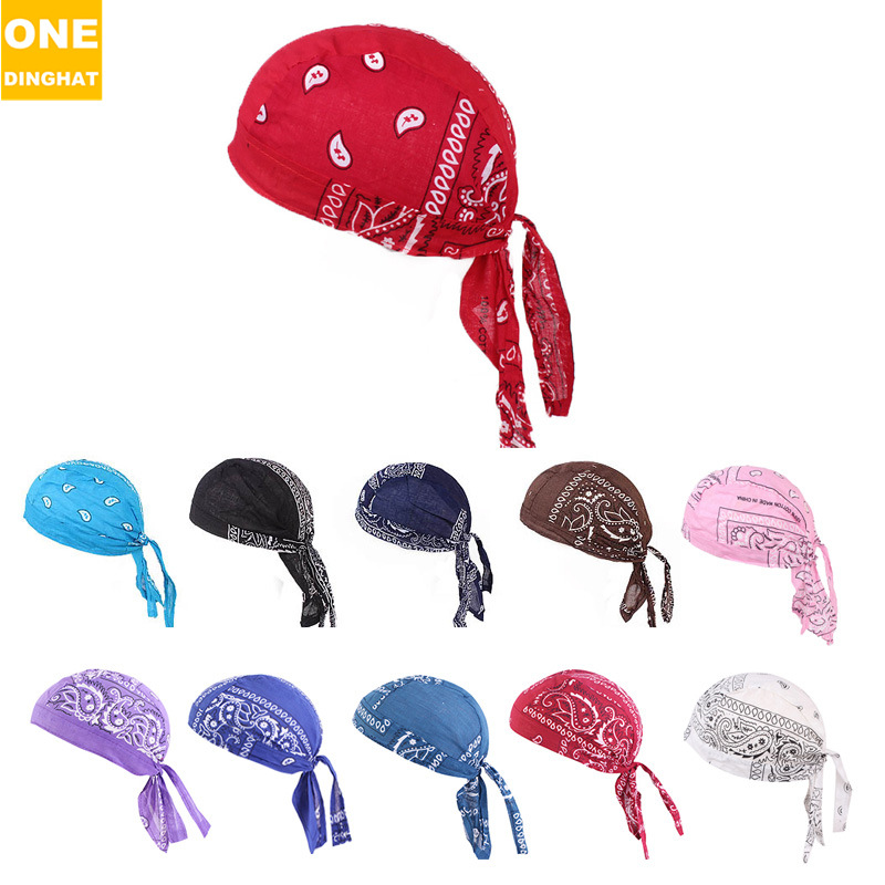 Men's and women's cotton amoeboid pirate hat with cashew flower strap, headband, cycling headband, TJM-09