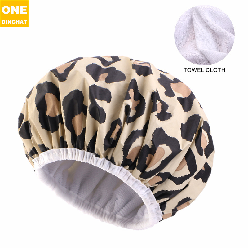 EVA printed shower cap, household double-layer thick towel cloth, dry hair cap, perm cap, 2-in-1 hair care cap JDY-453G EVA printed shower cap, household double-layer thick towel cloth, dry hair cap, perm cap, 2-in-1 hair care cap JDY-453G