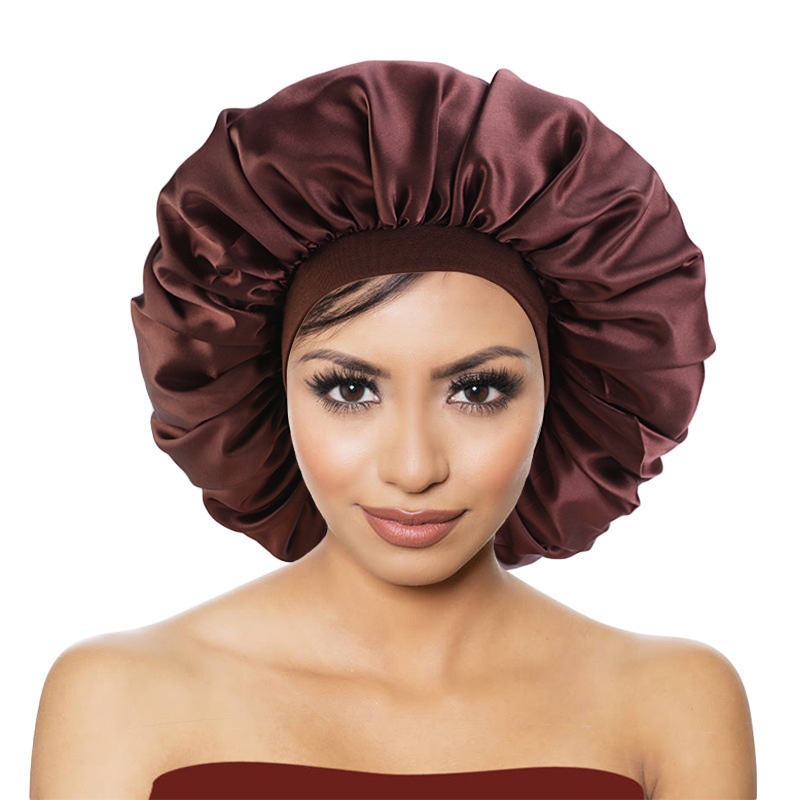Amazon hot selling source: Extra large color Ding round cap, elastic wide edge sleeping cap, chemotherapy cap TJM-405A