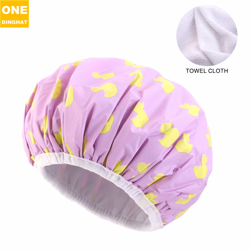 EVA printed shower cap, household double-layer thick towel cloth, dry hair cap, perm cap, 2-in-1 hair care cap JDY-453G EVA printed shower cap, household double-layer thick towel cloth, dry hair cap, perm cap, 2-in-1 hair care cap JDY-453G