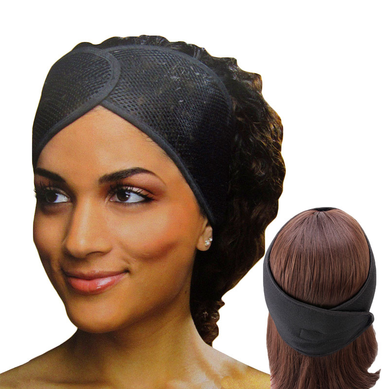 New Women's Sandwich Mesh Headband Adjustable Velcro Hair Strap Hairdressing Tools