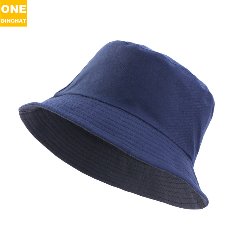 Amazon's new solid color light panel double-sided fisherman hat sunshade hat, sun protection simple foldable basin hat Amazon's new solid color light panel double-sided fisherman hat sunshade hat, sun protection simple foldable basin hat