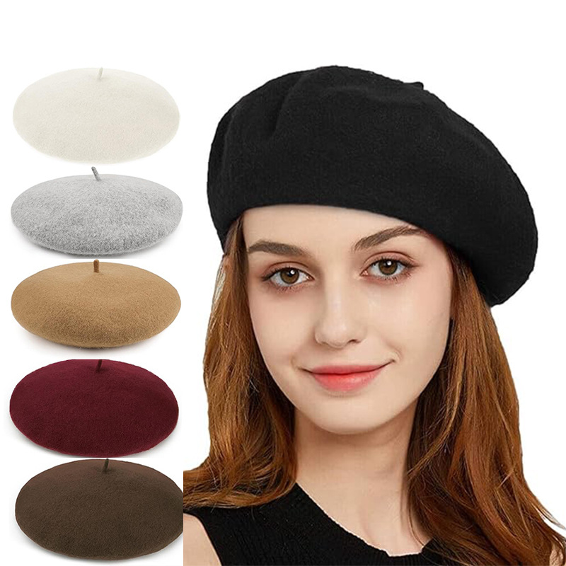 Cross border autumn and winter classic imitation wool beret retro painter hat versatile fashion hat JDM-180B