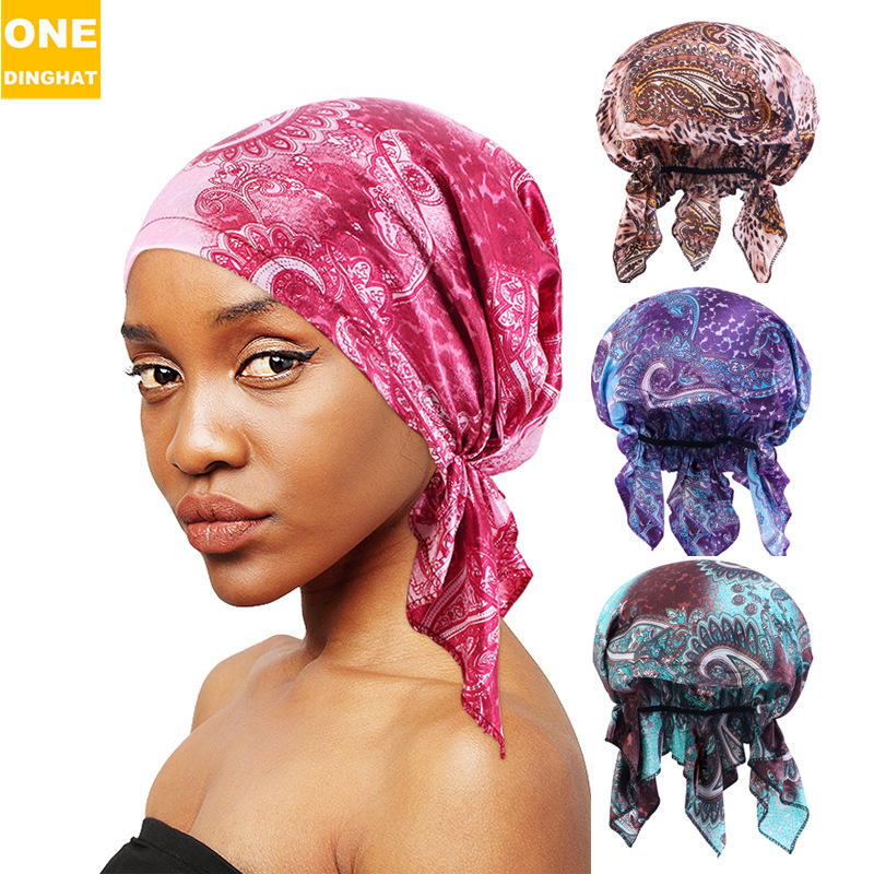 Color Ding printed triangular hat bag headscarf hat ethnic base hat simulation silk pirate hat JDT-463D