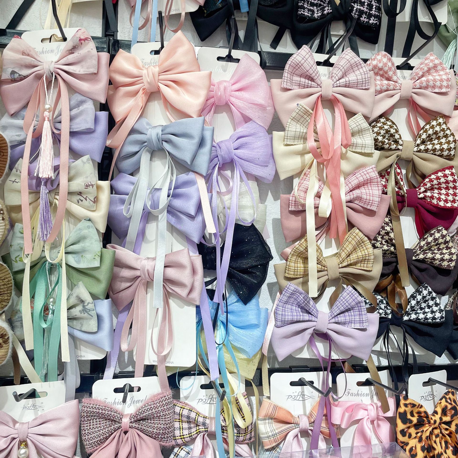 Girl's large bow hair clip, mesh ribbon headband, duckbill clip at the back of the head, high-end princess hair accessories wholesale