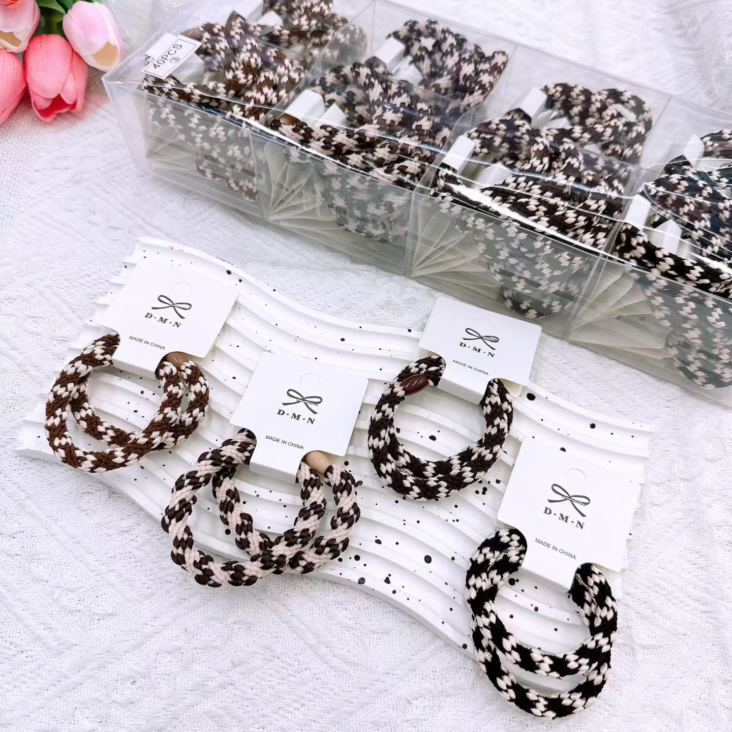 New colorful girl gauze small intestine loop cute chiffon edge hair loop high elasticity rubber band two pieces of commercial super hair accessory New colorful girl gauze small intestine loop cute chiffon edge hair loop high elasticity rubber band two pieces of commercial super hair accessory