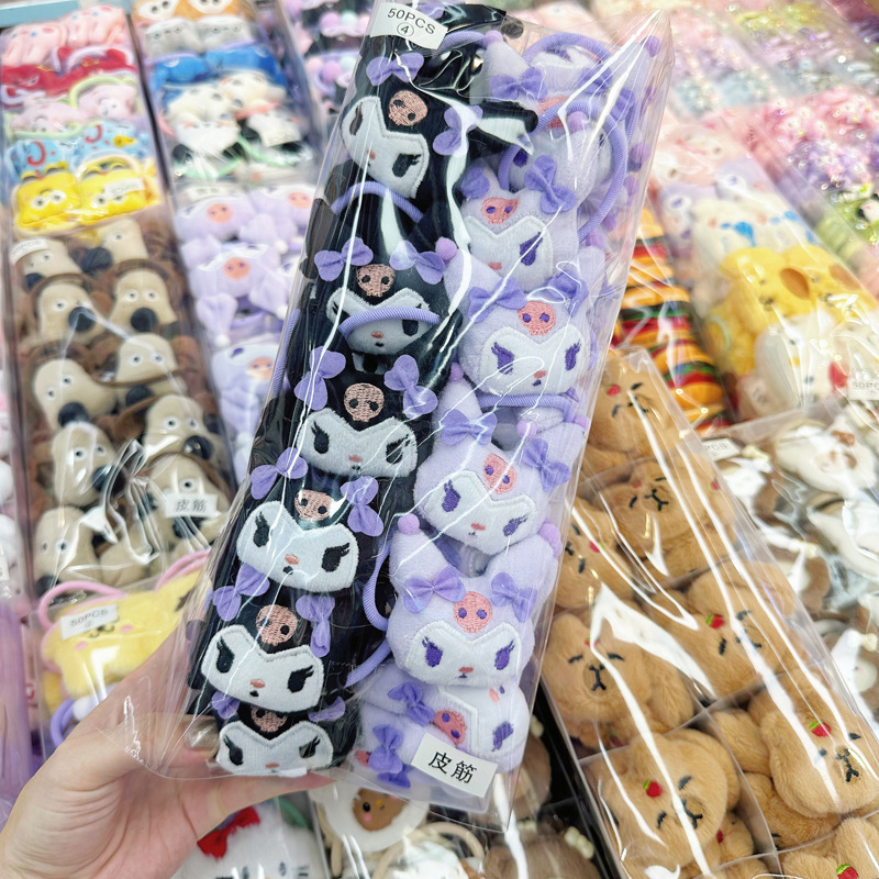 Plush doll hair clip, Sanrio duckbill clip, cute cartoon Kuromi hair clip, female side bangs, broken hair clip